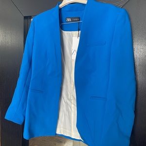 Zara Women’s Blazer & Pants, Suit Set XL Royal Blue